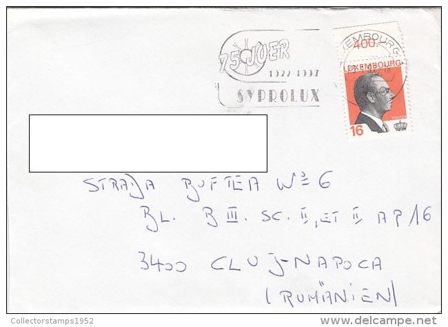 R51700- GREAT DUKE JEAN OF LUXEMBOURG, STAMPS ON COVER, 1997, LUXEMBOURG - Storia Postale