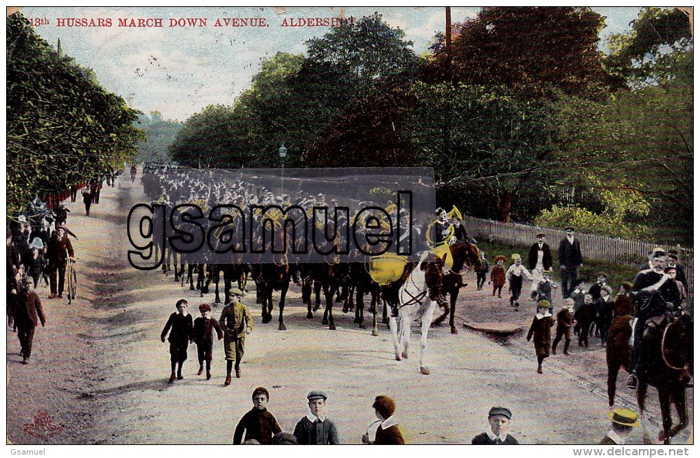 Royaume-Uni &gt; Angleterre &gt; Hampshire &gt;  13TH HUSSARS MARCH DOWN AVENUE ALDERSHOT. - (voir Scan) - Autres & Non Classés