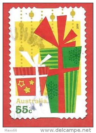 AUSTRALIA USATO - 2012 - Natale - Presents - Regali - 55 C - Michel AU 3853IBA - AUTOADESIVO - Used Stamps