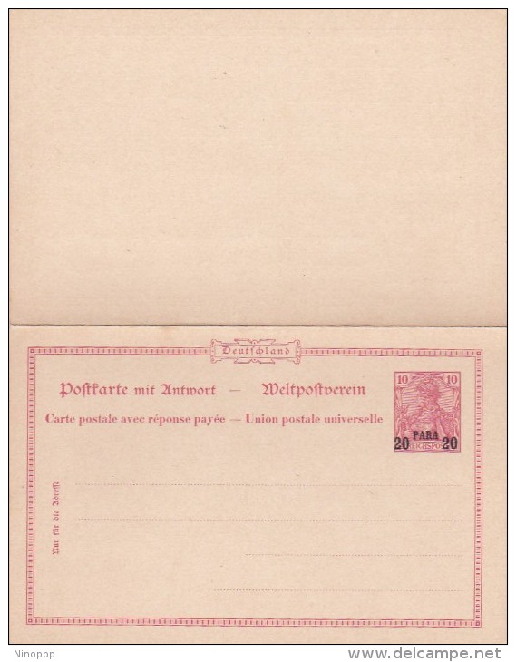 Germany Occupation Mint Postcard 20 Para 20 With Reply Attached - Postcards - Mint