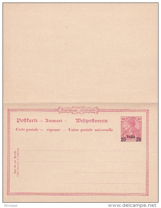 Germany Occupation Mint Postcard 20 Para 20 With Reply Attached - Cartes Postales - Neuves