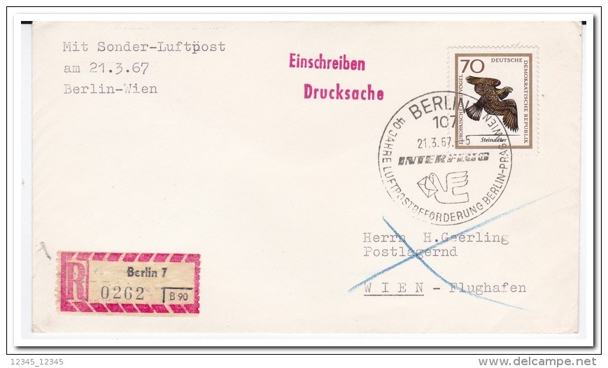 Austria 1967, Berlin-Vienna, Airmail - Avions