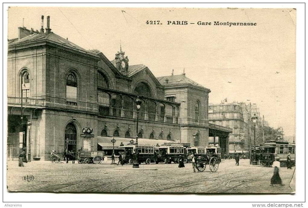 CPA  75  :  PARIS  Gare Montparnasse  1916  VOIR  DESCRIPTIF  §§§ - Other & Unclassified