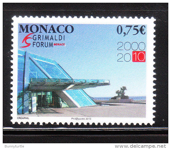 Monaco 2010 Grimaldi Forum Building MNH - Unused Stamps