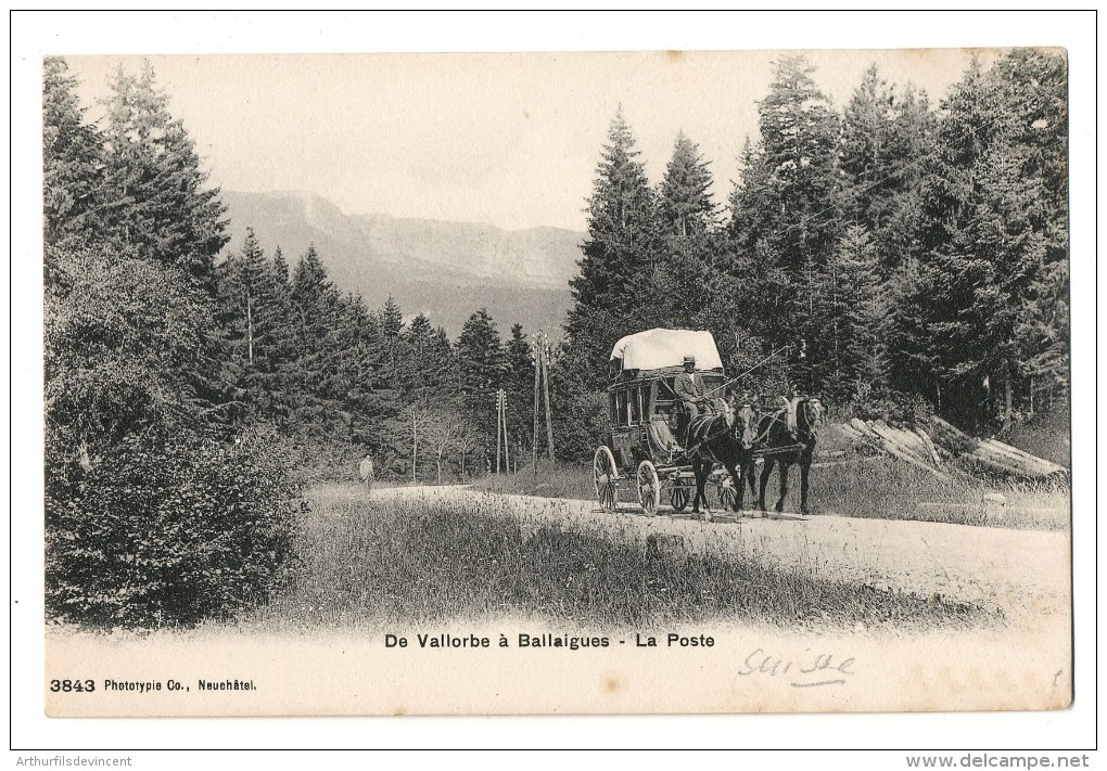 LA DILIGENCE DE VALLORBE A BALLAIGUES - Ballaigues