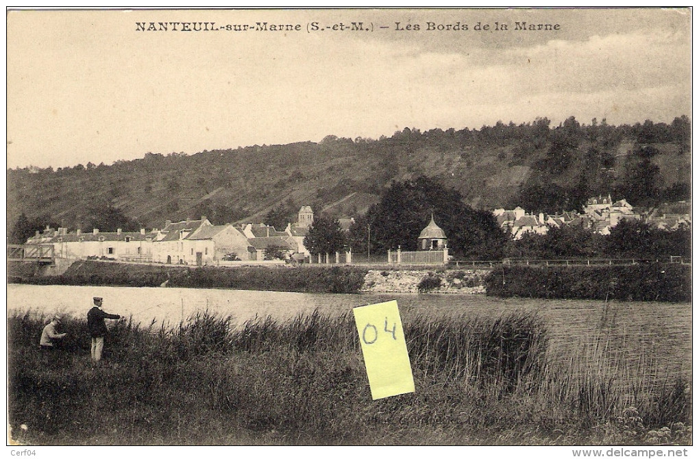 NANTEUIL Sur MARNE 77  Les Bords De La Marne  Animée Avec Pêcheurs - Autres & Non Classés