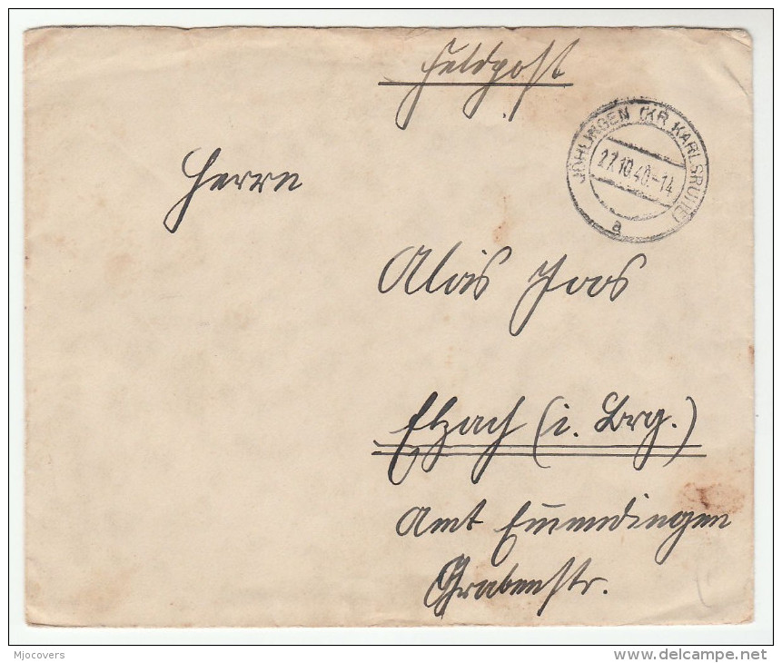 1940 Johlingen GERMANY Feldpost 25816 COVER Forces Military - Covers & Documents