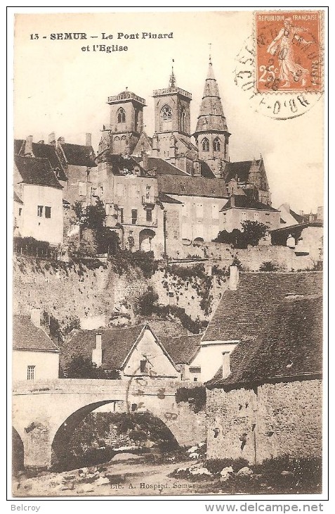 Dépt 21 - SEMUR-EN-AUXOIS - Le Pont Pinard Et L´Église - Semur