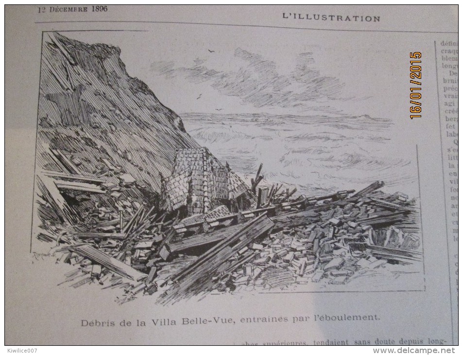 1896 Eboulement D Une Falaise   Pres De   DIEPPE - Ohne Zuordnung