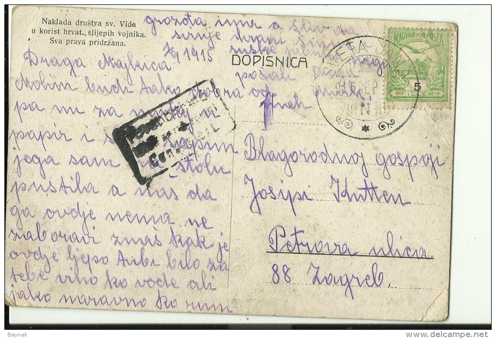 C279   ---   ODJEL HRVATSKIH VOJNIKA U ZAVODU DRUSTVA Sv. VIDA U ZAGREBU, KOJI SU IZGUBILI VID NA JUZNOM RATISTU 1914  - - Croatia