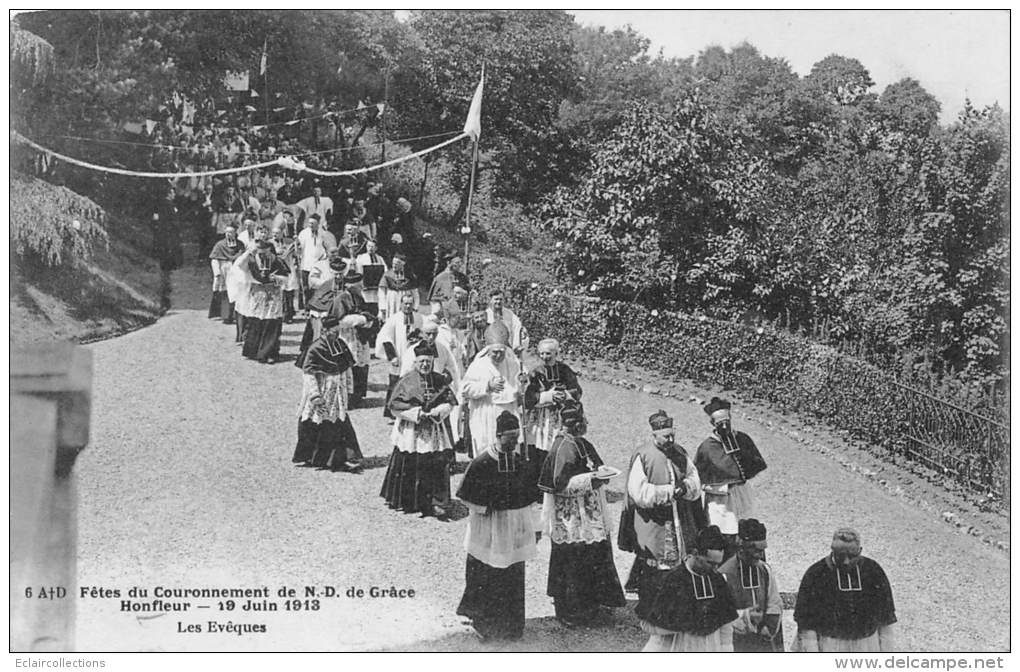 Honfleur     14    Fête Du Couronnement  De N.D  Grâce. 19 Juin 1913 Les Evêques - Honfleur