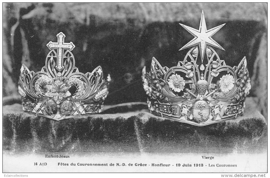 Honfleur     14      Fêtes Du Couronnement De N.D De Grâce 19 Juin 1913: Les Couronnes - Honfleur