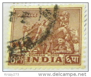 India 1949 Konarak Horse 6p - Used - Used Stamps