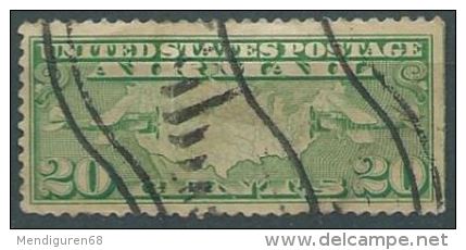 USA 1926-28 AIRMAIL Green Map USED  20c SC C9 MI 302 SG PA9 YV A630 - 1a. 1918-1940 Used