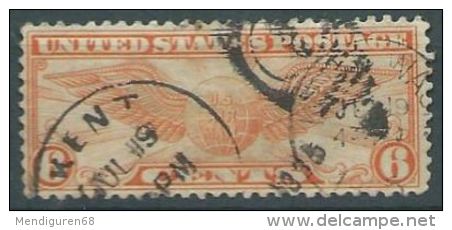 USA 1932-34 AIRMAIL Wínged Globe  USED   6c SC C19 MI 322 A SG PA15A YV A685 - 1a. 1918-1940 Gebraucht