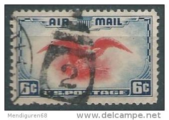 USA 1938 AIRMAIL Eagle With Shield  6c USED SC C23 MI 442 SG PA24 YV A845 - 1a. 1918-1940 Used
