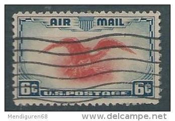 USA 1938 AIRMAIL Eagle With Shield  6c USED SC C23 MI 442 SG PA24 YV A845 - 1a. 1918-1940 Used