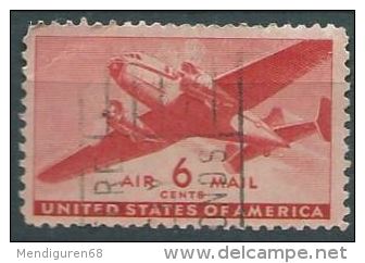 USA 1941-44 TRANSPORT PLANE AIRMAIL Carmine 6c USED SC C25 MI 500 SG PA26 YV A901 - 2a. 1941-1960 Usados