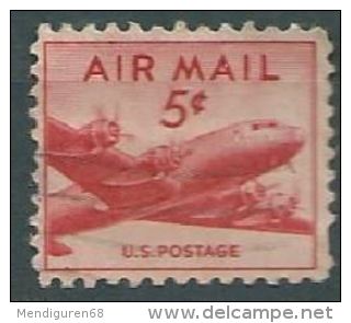 USA 1947 AIRMAIL DC-4 (Small Design)  5c USED SC C33 MI 552 A SG PA34 YV A943 - 2a. 1941-1960 Oblitérés