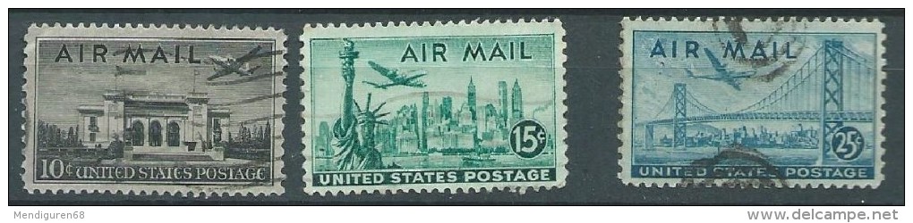 USA 1947 AIRMAIL CONSTRUCTIONS Set  3v. USED  SC C34-36 MI 560-62 SG PA36-38 YV A948-50 - 2a. 1941-1960 Usados