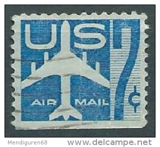 USA 1954-57 AIRMAIL BLUE JET  Coil  7c USED  SC C52 MI 732 D SG PA50A YV A1113 - 2a. 1941-1960 Usados