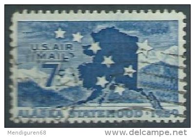 USA 1959 AIRMAIL  ALASKA  7c USED  SC53 MI 743 SG PA52 YV A1123 - 2a. 1941-1960 Oblitérés