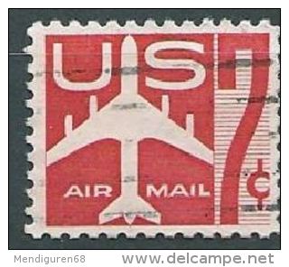 USA 1960 AIRMAIL Red Jet  7c USED SC C60 MI 733 A SG PA51 YV A1112 - 2a. 1941-1960 Usados