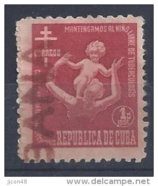 Cuba  1951  Anti-TB  (o) 1c - Used Stamps