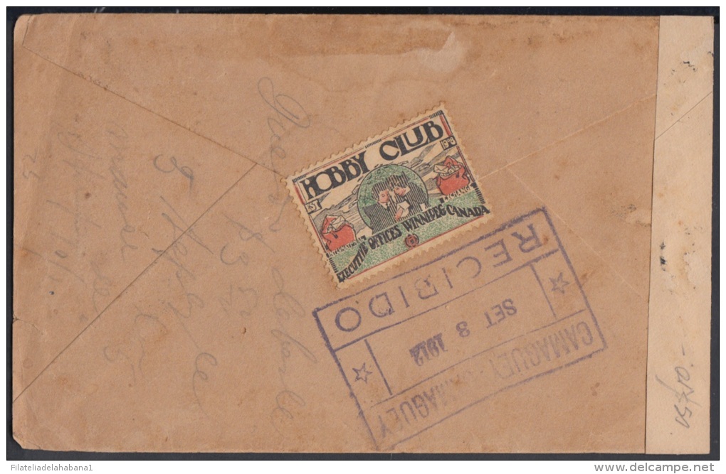 1910-H-28 CUBA. REPUBLICA. SOBRE CERTIFICADO FRANQUEADO CON 10c MAYIA RGUEZ. MARCA DE PAQUETE. 1912 - Covers & Documents