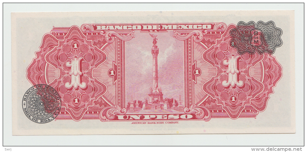 Mexico 1 Peso 1954 UNC NEUF Pick 56b  56 B Series EK - Mexiko