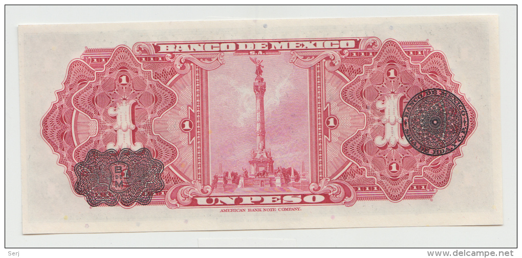 Mexico 1 Peso 1950 UNC NEUF Pick 46b  46 B Series BZ - México