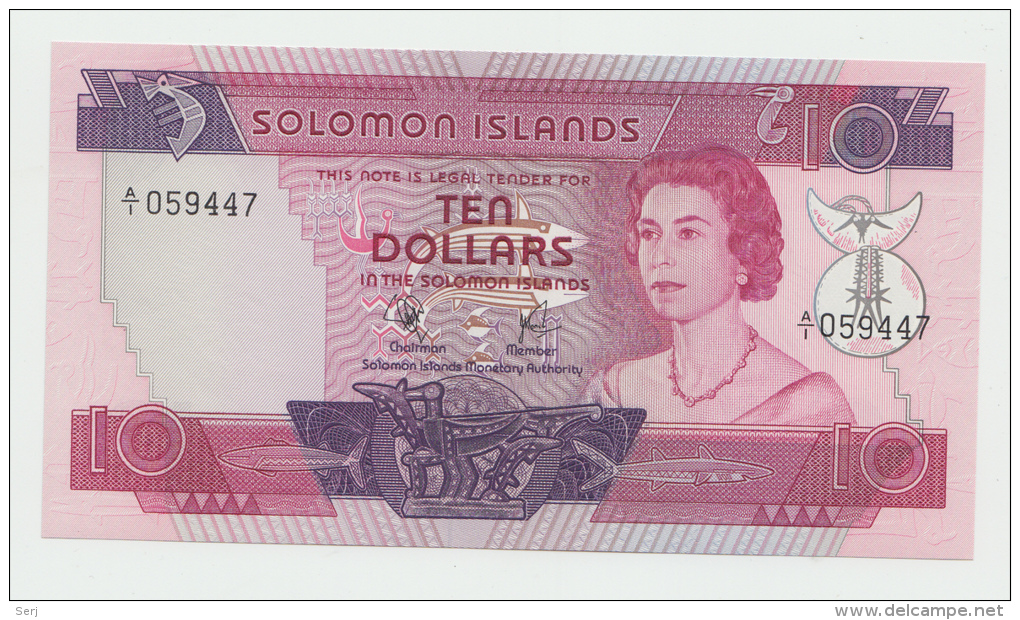 Solomon Islands 10 Dollars 1977 UNC NEUF Pick 7a - Isla Salomon