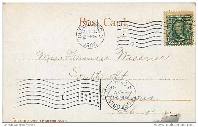 235119-Ohio, Cleveland, Northwest Corner Of The Square, 1906 PM, German-American Postal Card Co - Cleveland