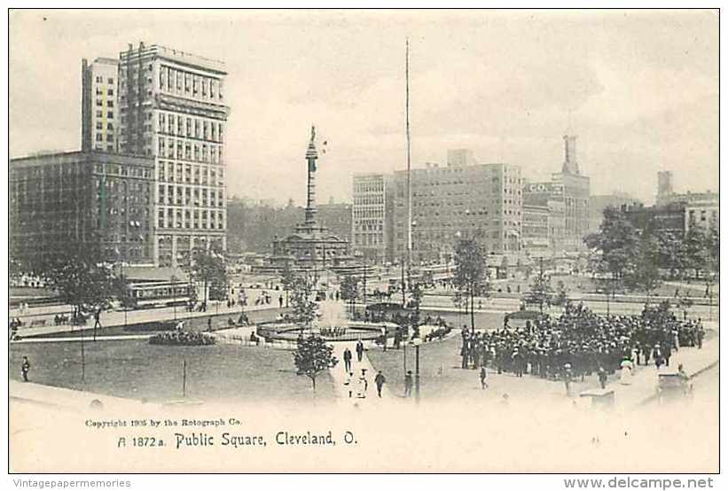 235157-Ohio, Cleveland, Public Square, Rotograph 1905 No A 1872a - Cleveland