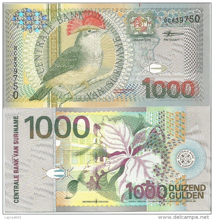 Surinam 1000 Gulden 2000. UNC - Surinam