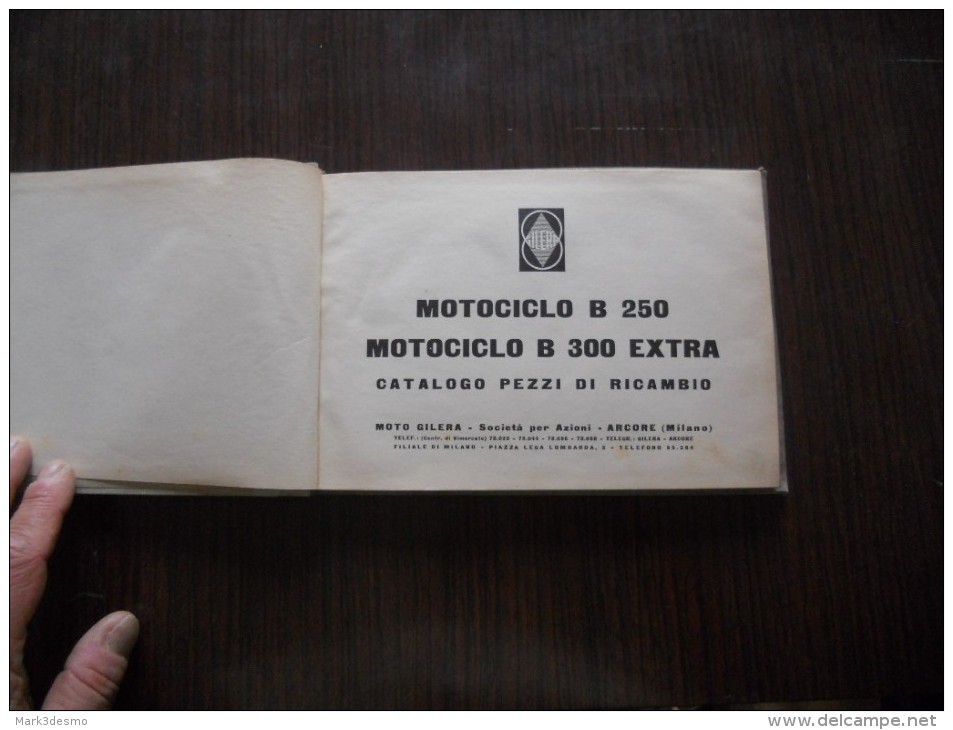 Gilera B 250 300 Extra Bicilindrico Catalogo Ricambi Originale Genuine Factory Spare Parts Catalog - Motori