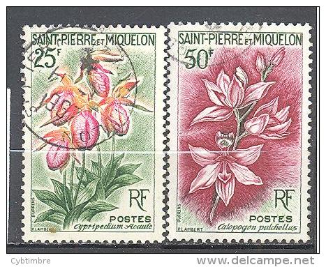 Saint Pierre Et Miquelon: Yvert N° 362/3°; Fleurs; Voir Scan - Used Stamps