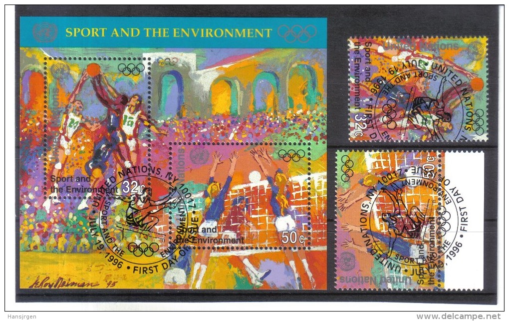 SCH 1563 UNO NEW YORK  1996  MICHL NR.  716/17 Und BLOCK 13 Used / Gestempelt - Used Stamps