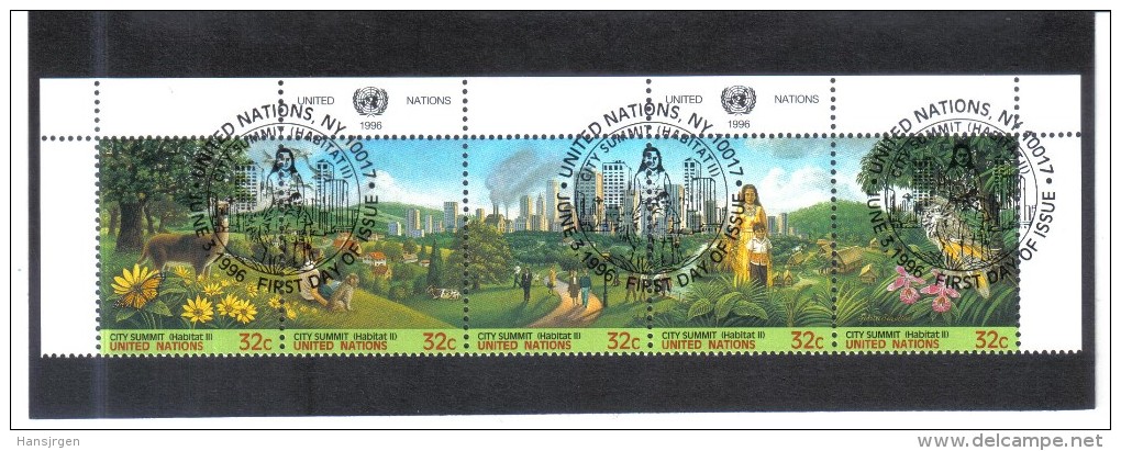 SCH 1541 UNO NEW YORK  1996  MICHL NR. 711/15 Used / Gestempelt - Oblitérés