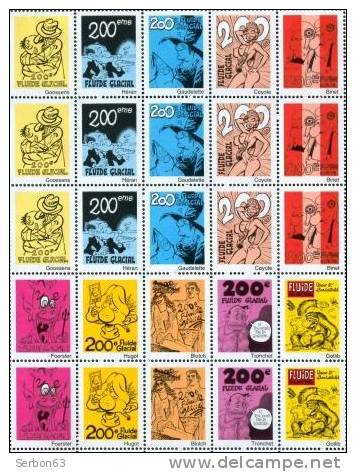 ENSEMBLE DE 42 VIGNETTES NEUVES DENTELEES TOUS TIMBRES GOMMES TIRAGE 200ième N° FLUIDE GLACIAL - Autres & Non Classés