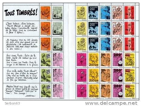 ENSEMBLE DE 42 VIGNETTES NEUVES DENTELEES TOUS TIMBRES GOMMES TIRAGE 200ième N° FLUIDE GLACIAL