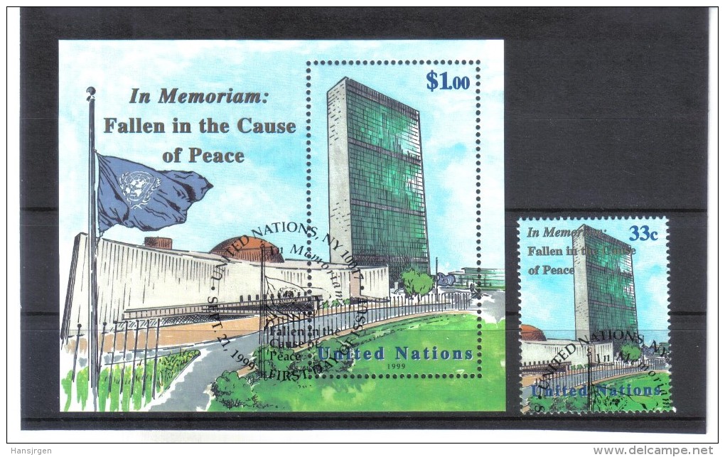 SCH 1550 UNO NEW YORK  1999  MICHL 826 Und BLOCK 17  Used / Gestempelt - Used Stamps