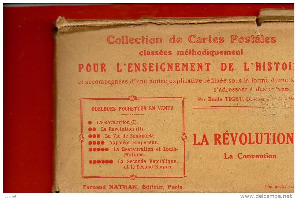 Collection De 2 Cartes Postales Pour L´enseignement De L´Histoire- La Révolution (II) La Convention-Nathan Edition - Histoire