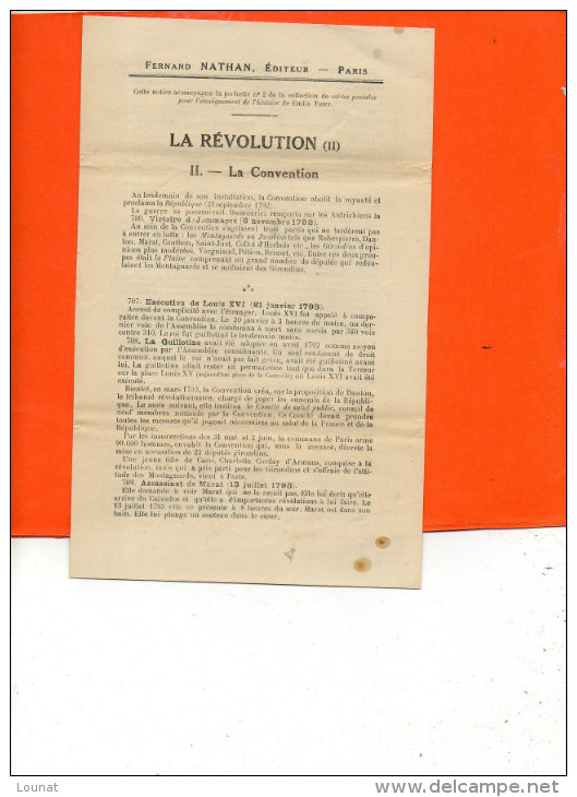 Collection De 2 Cartes Postales Pour L´enseignement De L´Histoire- La Révolution (II) La Convention-Nathan Edition - Histoire