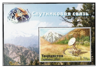 Tajikistan,  Scott 2015 # 172,  Issued 2001,  S/S Of 1,  MNH,  Cat $ 3.75,  Space - Tadzjikistan