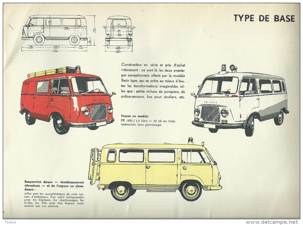 Livre publicitaire sur la Ford FK 1000 et FK 1250 - Utilitaire et Pick-Up  - Années 50 /60 ( voir scan , complet )