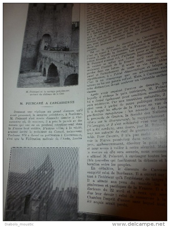 1928 AUDE;Athènes;Cosaques à Paris;Régates OXFORD-CAMBRIDGE;Sauver S-marin;CASSIS;Violonista;SBEITLA;Paris-Mut;PROVENCE - L'Illustration