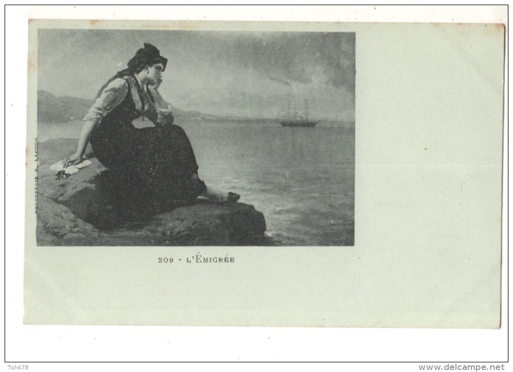 C P A--FANTAISIE--FEMME ALSACIENNE--l'émigrée--voir 2 Scans - Femmes