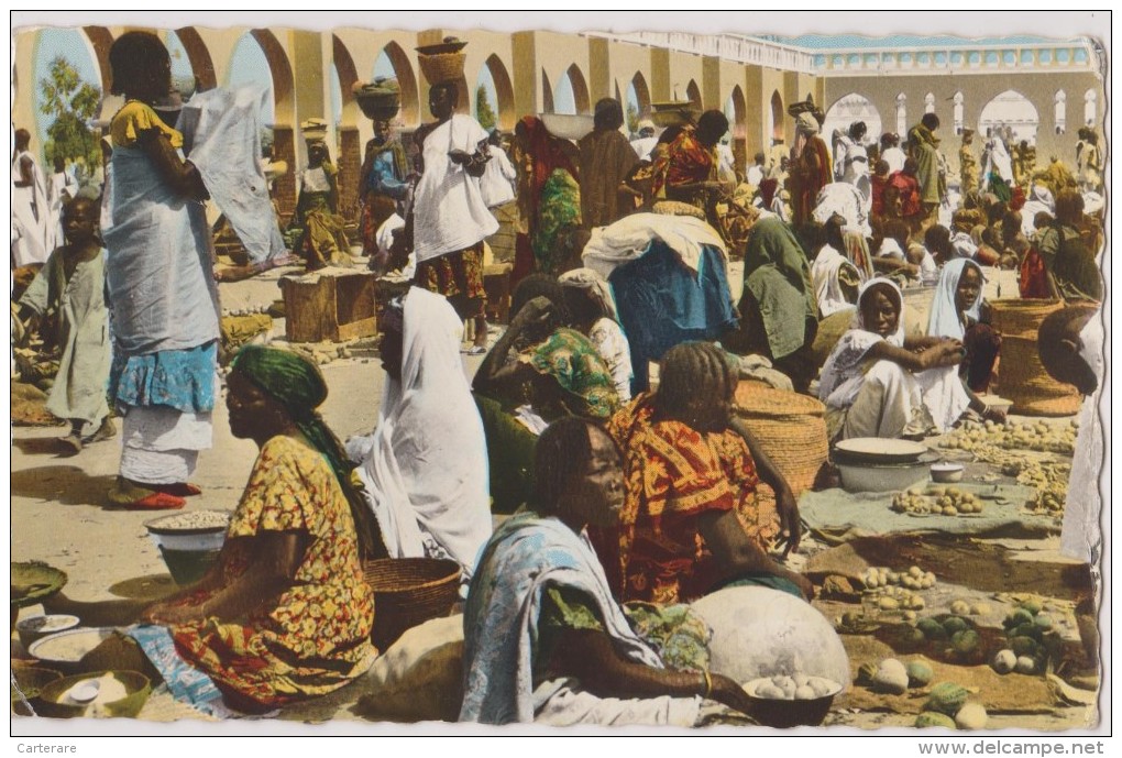 Afrique,TCHAD En 1965,FORT LAMY,le Marché,maintenant N´ndjamena,sahel Africain,metier,job,comme Rce,commerçant - Ciad