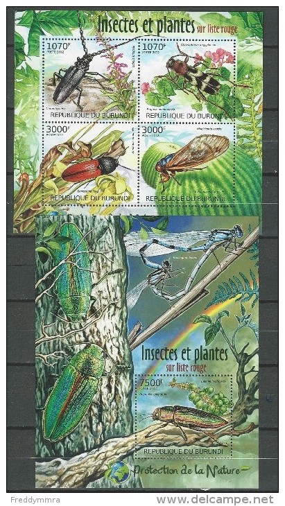 Burundi: BF 293/ 294 **  Insectes - Ungebraucht